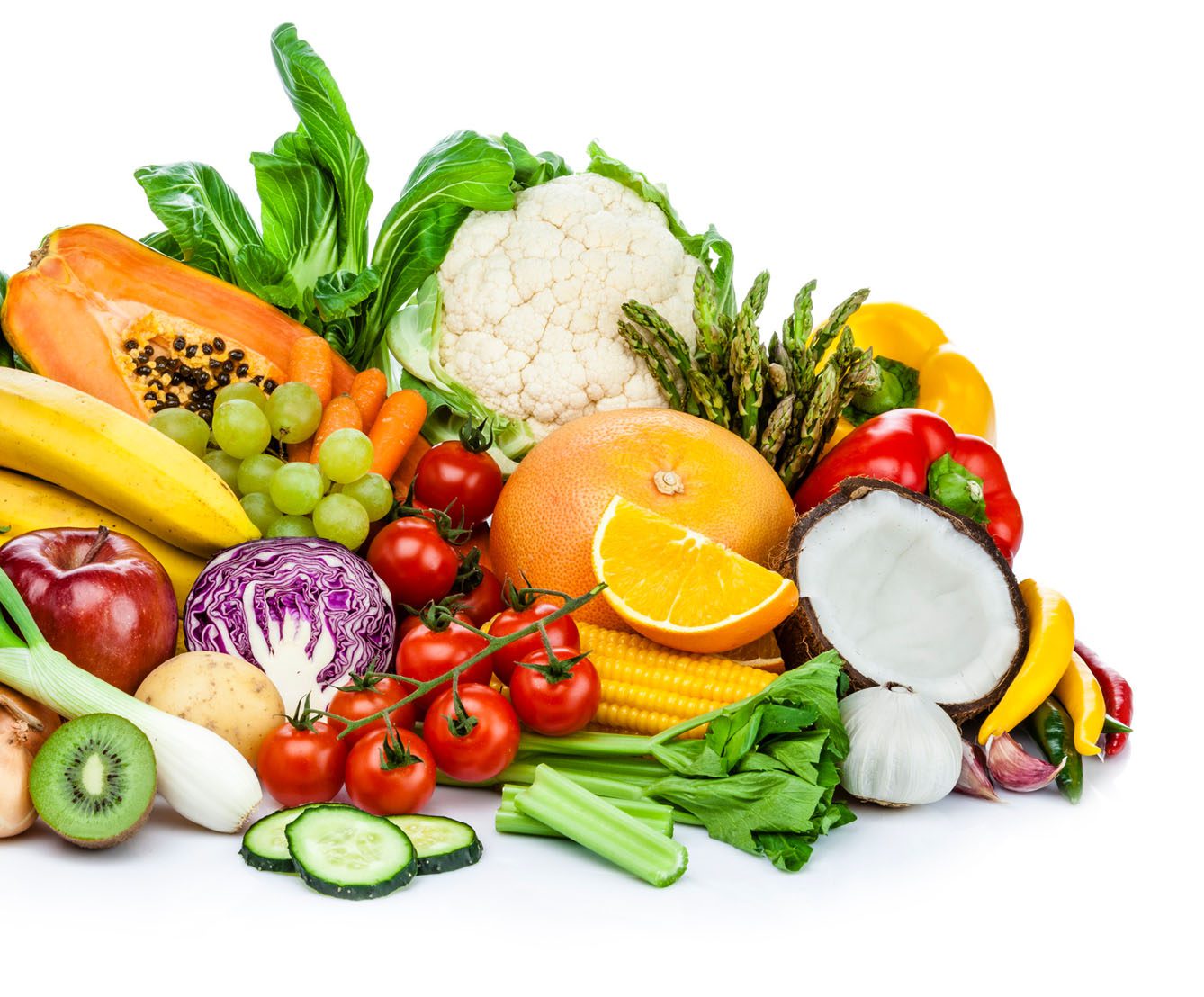 an assortment of fruits and vegetables