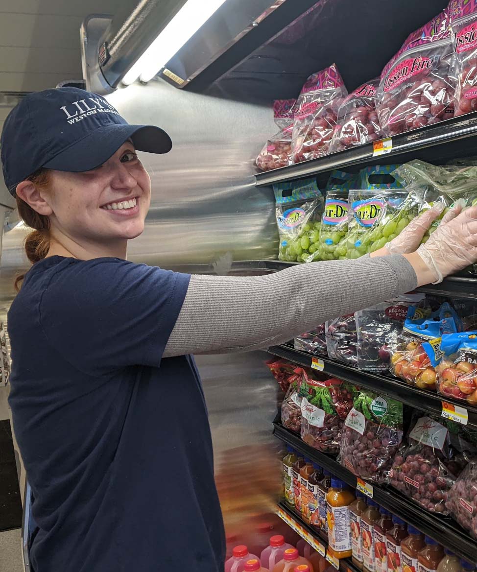 a worker at Lilys Market